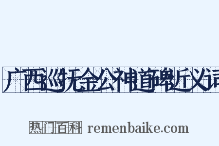 广西巡抚金公神道碑近义词是什么意思的图片